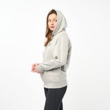 Omnitau Women's Varsity Organic Cotton Medium Fit Hoodie - Heather Grey