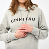 Omnitau Women's Varsity Organic Cotton Medium Fit Hoodie - Heather Grey