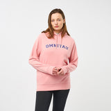 Omnitau Women's Varsity Organic Cotton Medium Fit Hoodie - Light Pink