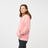 Omnitau Women's Varsity Organic Cotton Medium Fit Hoodie - Light Pink