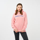 Omnitau Women's Varsity Organic Cotton Medium Fit Hoodie - Light Pink