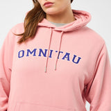 Omnitau Women's Varsity Organic Cotton Medium Fit Hoodie - Light Pink