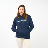 Omnitau Women's Varsity Organic Cotton Medium Fit Hoodie - Navy