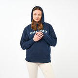 Omnitau Women's Varsity Organic Cotton Medium Fit Hoodie - Navy