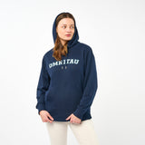 Omnitau Women's Varsity Organic Cotton Medium Fit Hoodie - Navy