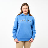 Omnitau Women's Varsity Organic Cotton Medium Fit Hoodie - Mid Blue