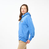 Omnitau Women's Varsity Organic Cotton Medium Fit Hoodie - Mid Blue