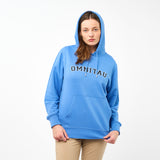 Omnitau Women's Varsity Organic Cotton Medium Fit Hoodie - Mid Blue