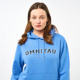 Omnitau Women's Varsity Organic Cotton Medium Fit Hoodie - Mid Blue