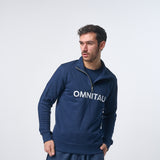 Omnitau Men's OmniX Organic Cotton Omni 1/4 Zip Mid Layer Fleece - French Navy