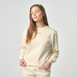 Omnitau Women's Ellyse Organic Cotton Medium Fit Sweatshirt - Cream