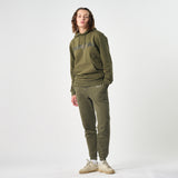 Omnitau Women's Tulsa Organic Cotton Casual Fit Jogger Sweat Pants - Khaki Green