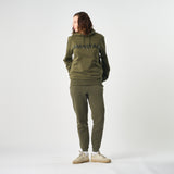 Omnitau Women's Tulsa Organic Cotton Casual Fit Jogger Sweat Pants - Khaki Green