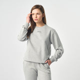 Omnitau Women's Ellyse Organic Cotton Medium Fit Sweatshirt - Heather Grey