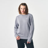 Omnitau Women's Prime Organic Cotton Crew Neck Sweatshirt - Light Grey