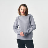 Omnitau Women's Prime Organic Cotton Crew Neck Sweatshirt - Light Grey
