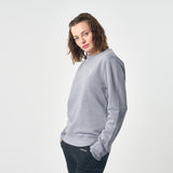 Omnitau Women's Prime Organic Cotton Crew Neck Sweatshirt - Light Grey