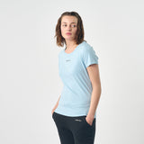Omnitau Women's Winchester Organic Cotton Crew Neck T-Shirt - Sky Blue