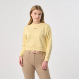 Omnitau Women's Organic Cotton Cropped Sweatshirt - Yellow