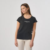 Omnitau Women's Organic Cotton Rolled Sleeve T-Shirt - Black