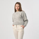 Omnitau Women's Organic Cotton Cropped Sweatshirt - Heather Grey