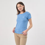 Omnitau Women's Organic Cotton Fitted T-Shirt - Heather Blue