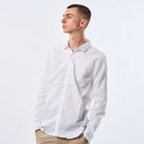 Omnitau Men's Varsity Organic Cotton Collared Shirt - White