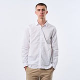 Omnitau Men's Varsity Organic Cotton Collared Shirt - White