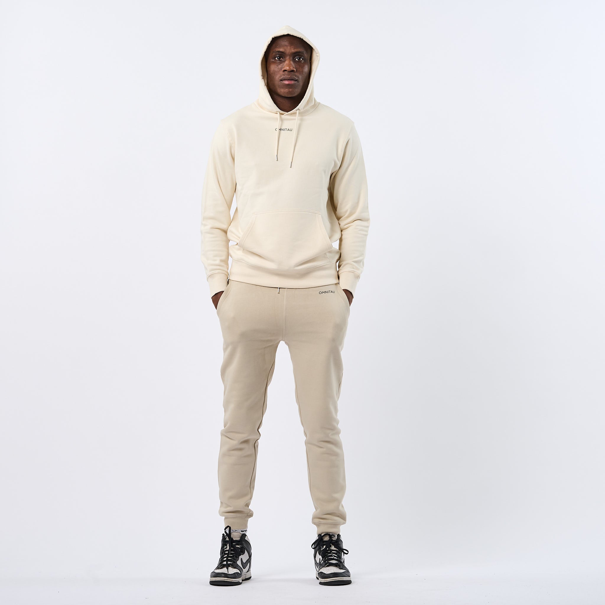 Omnitau Men's Tulsa Organic Cotton Casual Fit Jogger Sweat Pants Dust Grey