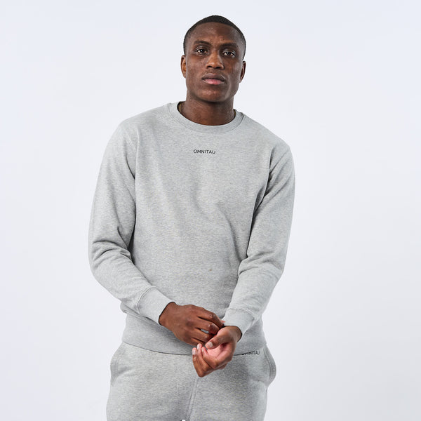 Omnitau Men's Ellyse Organic Cotton Medium Fit Sweatshirt - Heather Grey