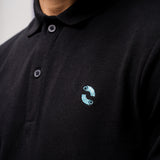 Omnitau Men's Hybrid Organic Cotton Polo Shirt - Black