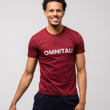 Omnitau Men's OmniX Organic Cotton Omni Crew Neck T-Shirt - Burgundy
