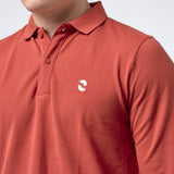 Omnitau Men's Pimlico Organic Cotton Long Sleeve Polo Shirt - Red