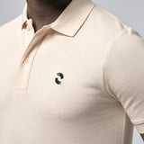 Omnitau Men's Pimlico Organic Cotton Short Sleeve Polo Shirt - Natural Cream