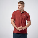 Omnitau Men's Prime Organic Cotton Short Sleeve Polo Shirt - Burgundy