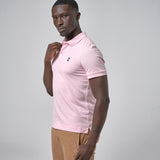 Omnitau Men's Prime Organic Cotton Short Sleeve Polo Shirt - Cotton Pink