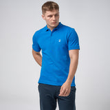 Omnitau Men's Prime Organic Cotton Short Sleeve Polo Shirt - Royal Blue