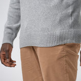 Omnitau Men's Prime Regenerated Cotton 1/4 Zip Mid Layer Fleece - Heather Grey