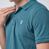 Omnitau Men's Pimlico Organic Cotton Short Sleeve Polo Shirt - Dark Blue