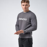 Omnitau Men's OmniX Organic Cotton Crew Neck Omni Sweatshirt - Anthracite Grey