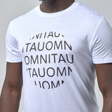 Omnitau Men's Drive Organic Cotton Globe Crew Neck T-Shirt - White