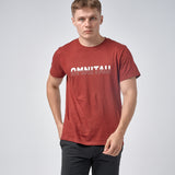Omnitau Men's Drive Organic Cotton Balance Crew Neck T-Shirt - Burgundy