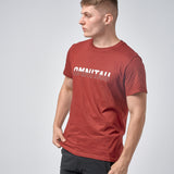 Omnitau Men's Drive Organic Cotton Balance Crew Neck T-Shirt - Burgundy