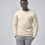 Omnitau Men's Prime Organic Cotton Crew Neck Sweatshirt - Cream