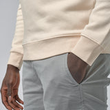 Omnitau Men's Prime Organic Cotton Crew Neck Sweatshirt - Cream