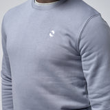 Omnitau Men's Prime Organic Cotton Crew Neck Sweatshirt - Light Grey