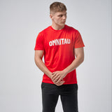 Omnitau Men's Drive Organic Cotton Outfitter Crew Neck T-Shirt - Red