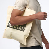 Omnitau Adult Unisex Organic Cotton Light Tote Bag - Cream