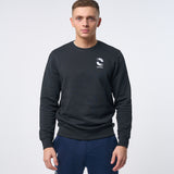 Omnitau Men's Classics Organic Cotton Crew Neck Sweatshirt - Black