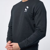 Omnitau Men's Classics Organic Cotton Crew Neck Sweatshirt - Black